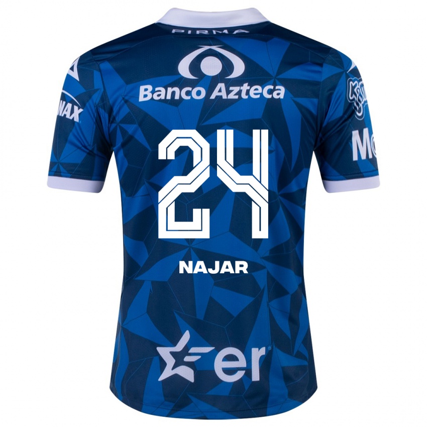 Mujer Camiseta Ivonne Najar #24 Azul 2ª Equipación 2023/24 La Camisa