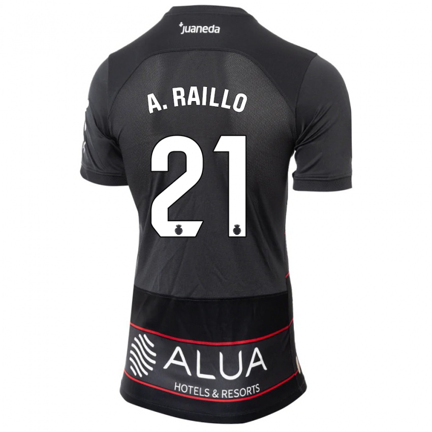 Mujer Camiseta Antonio Raíllo #21 Negro 2ª Equipación 2023/24 La Camisa
