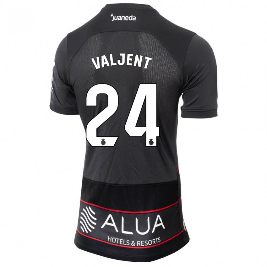 Mujer Camiseta Martin Valjent #24 Negro 2ª Equipación 2023/24 La Camisa