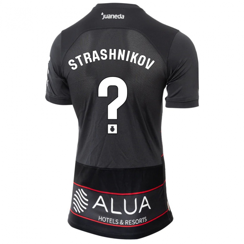 Mujer Camiseta Nikolay Strashnikov #0 Negro 2ª Equipación 2023/24 La Camisa