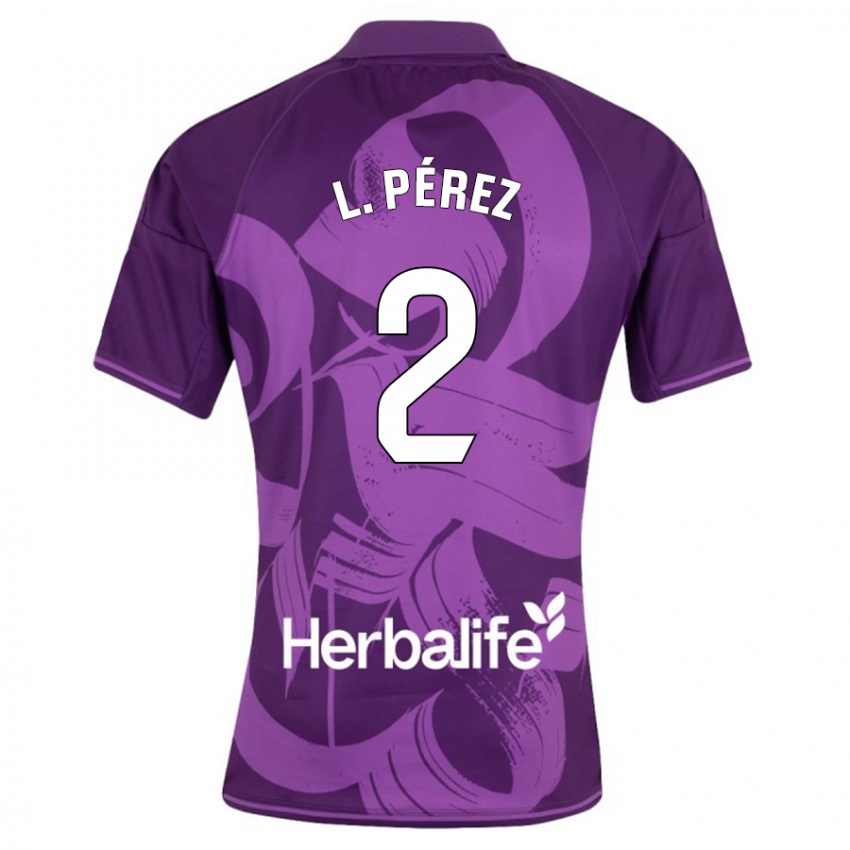 Mujer Camiseta Luis Pérez #2 Violeta 2ª Equipación 2023/24 La Camisa