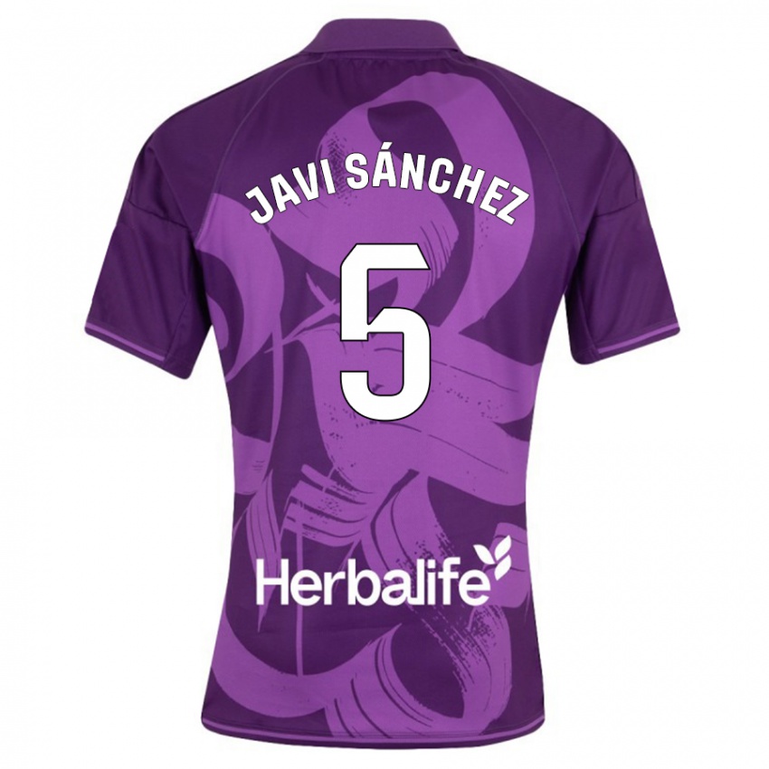 Mujer Camiseta Javi Sánchez #5 Violeta 2ª Equipación 2023/24 La Camisa