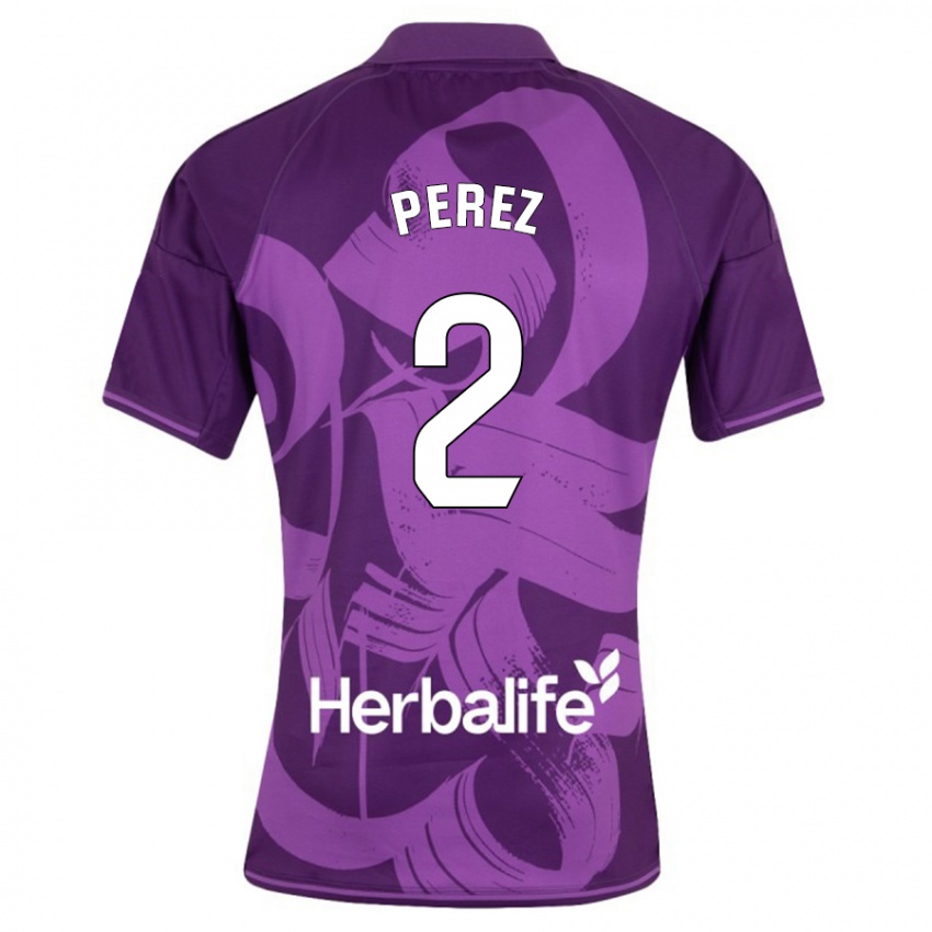 Mujer Camiseta Iker Pérez #2 Violeta 2ª Equipación 2023/24 La Camisa