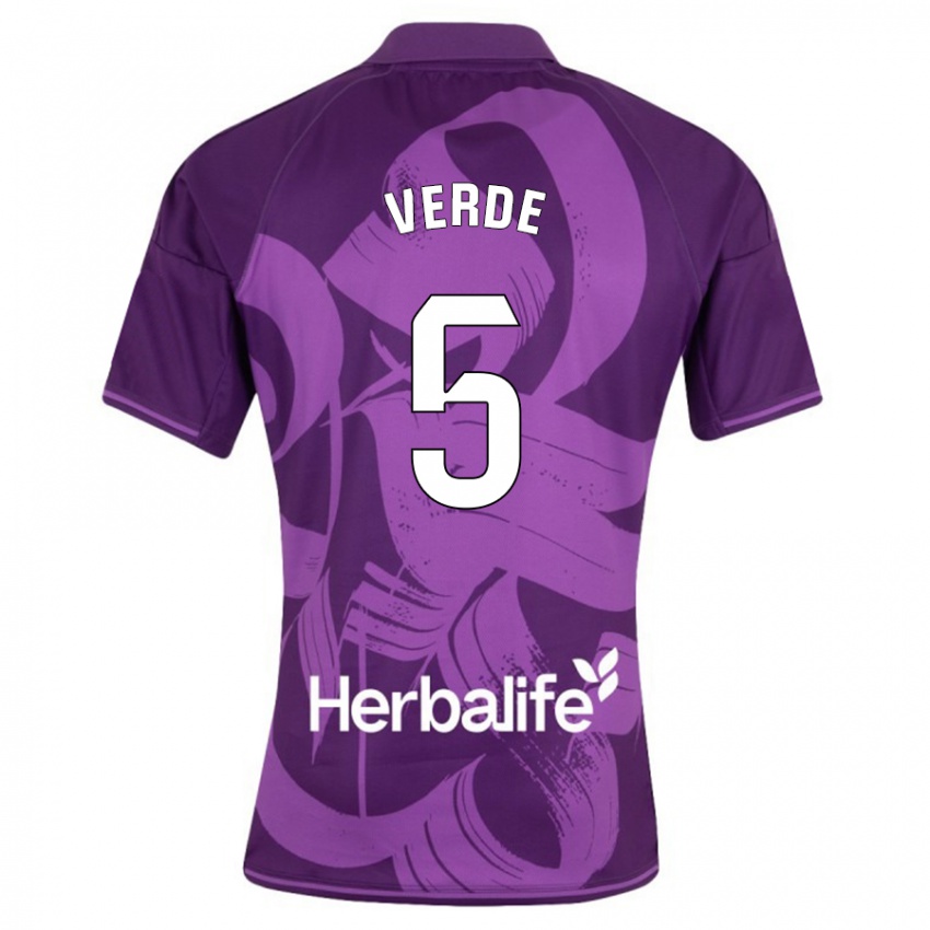 Mujer Camiseta Adrián Verde #5 Violeta 2ª Equipación 2023/24 La Camisa