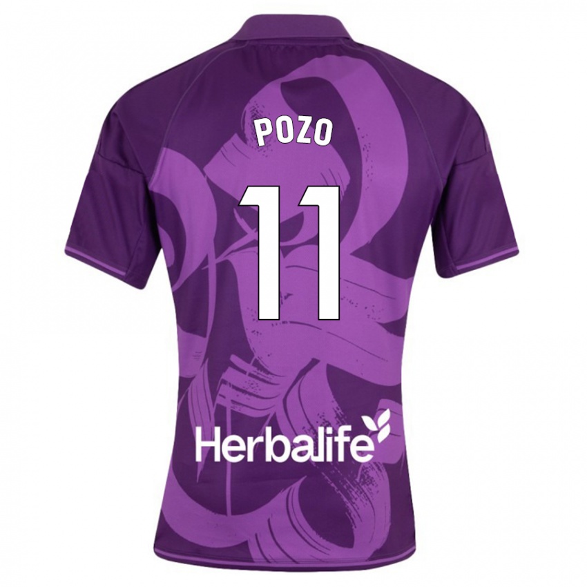 Mujer Camiseta Manuel Pozo #11 Violeta 2ª Equipación 2023/24 La Camisa