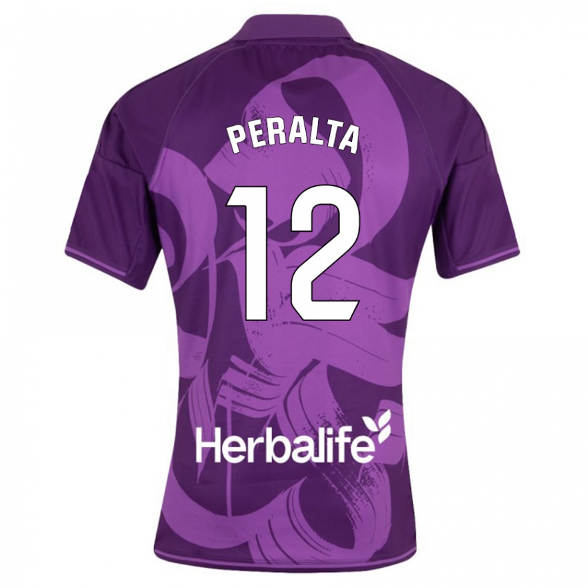 Mujer Camiseta Fernando Peralta #12 Violeta 2ª Equipación 2023/24 La Camisa