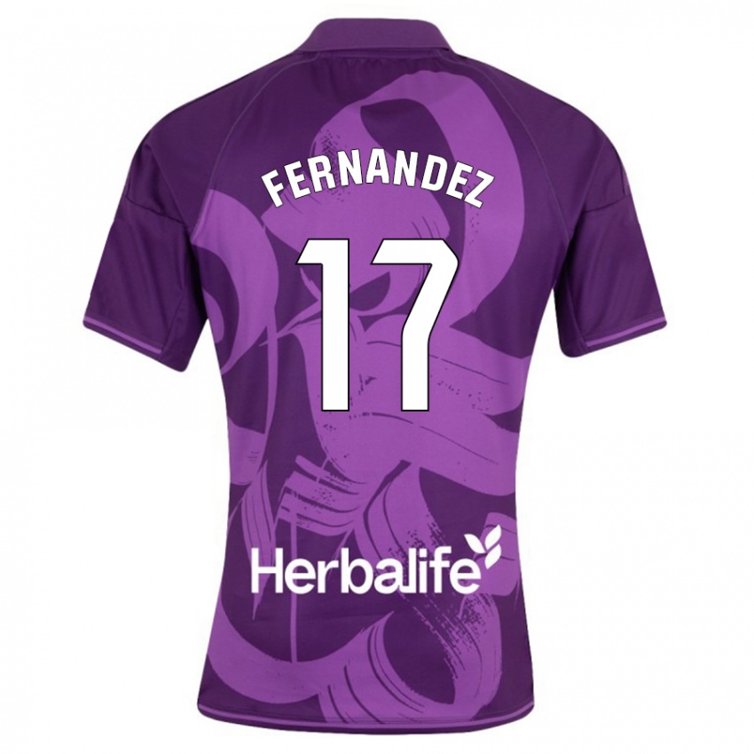 Mujer Camiseta Dani Fernández #17 Violeta 2ª Equipación 2023/24 La Camisa