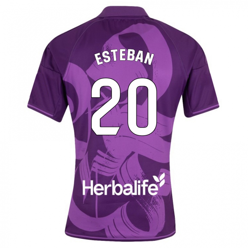 Mujer Camiseta Sergio Esteban #20 Violeta 2ª Equipación 2023/24 La Camisa