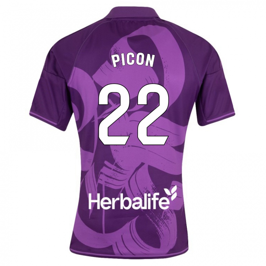 Mujer Camiseta Pablo Picón #22 Violeta 2ª Equipación 2023/24 La Camisa