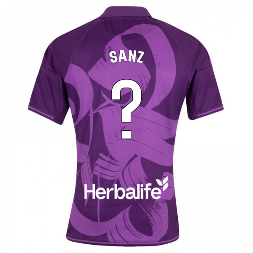 Mujer Camiseta David Sanz #0 Violeta 2ª Equipación 2023/24 La Camisa