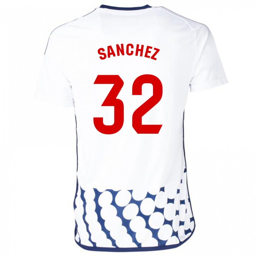 Mujer Camiseta Rubén Sánchez #32 Blanco 2ª Equipación 2023/24 La Camisa