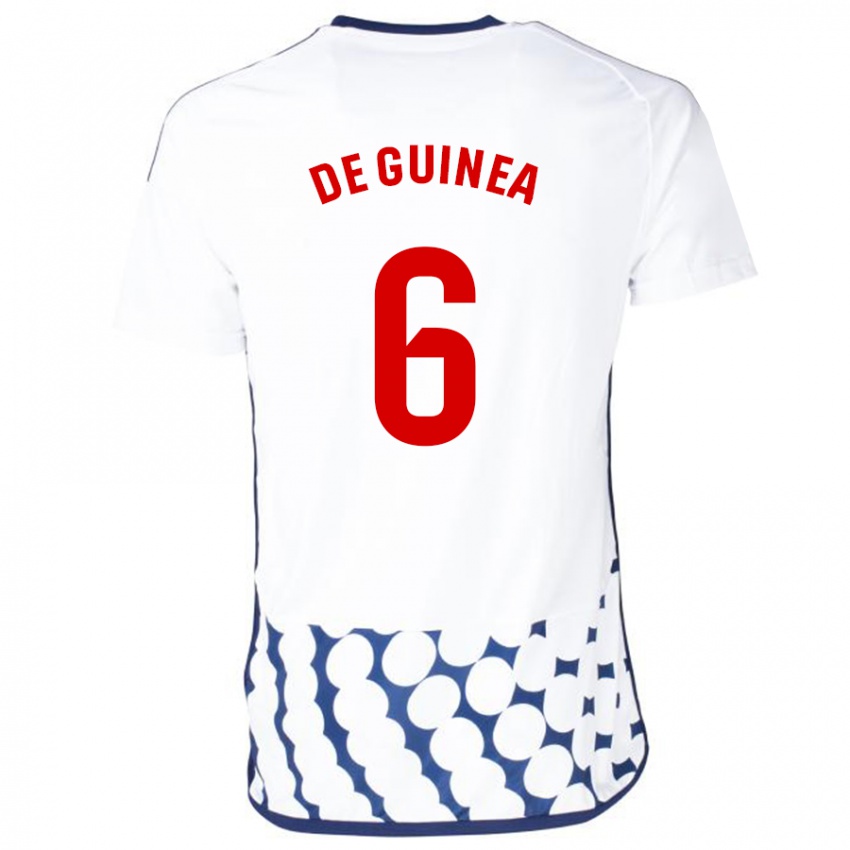 Mujer Camiseta Asier Ortiz De Guinea #6 Blanco 2ª Equipación 2023/24 La Camisa