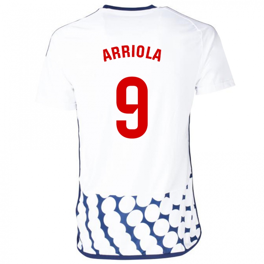 Mujer Camiseta Marcos Arriola #9 Blanco 2ª Equipación 2023/24 La Camisa