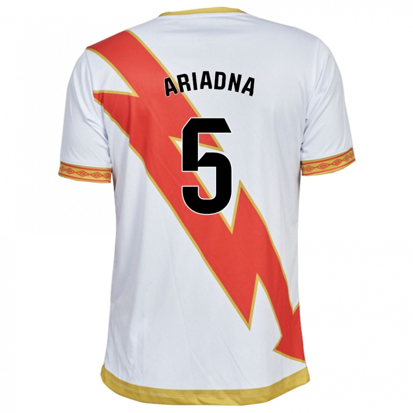 Niño Camiseta Ariadna Rovirola Moreno #5 Blanco 1ª Equipación 2023/24 La Camisa