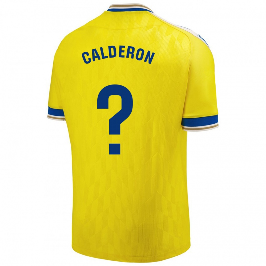 Niño Camiseta Martín Calderón #0 Amarillo 1ª Equipación 2023/24 La Camisa