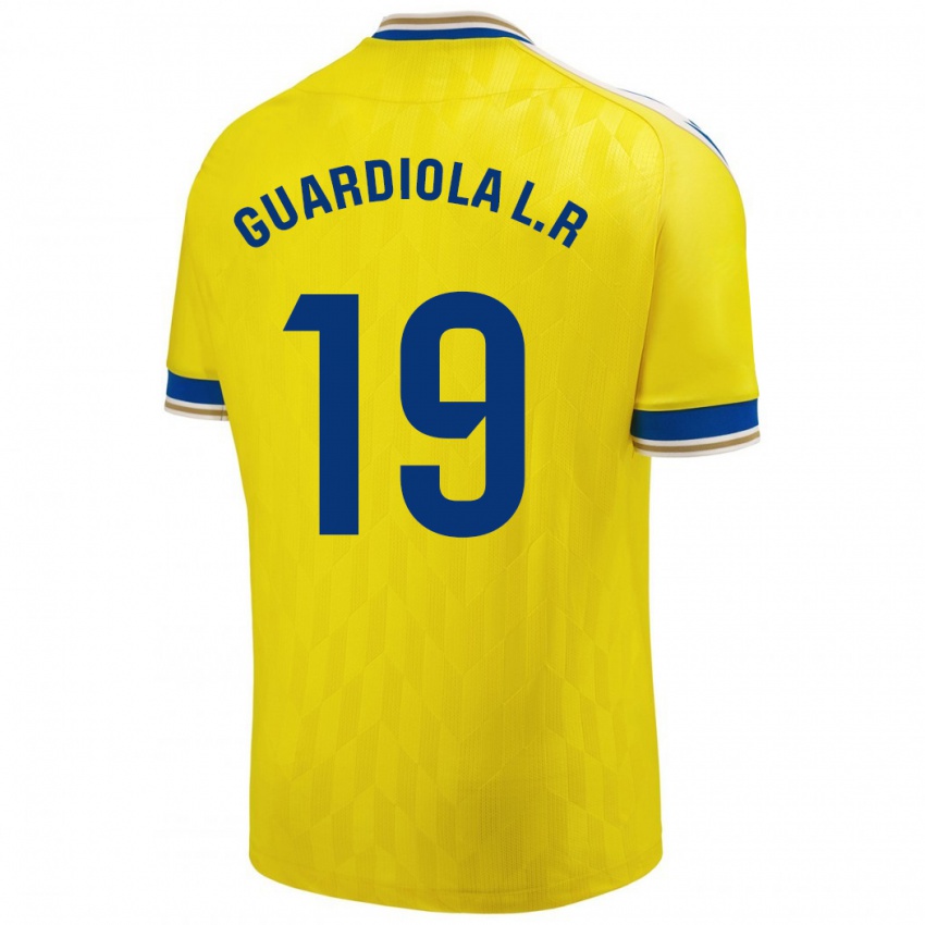 Niño Camiseta Sergi Guardiola #19 Amarillo 1ª Equipación 2023/24 La Camisa