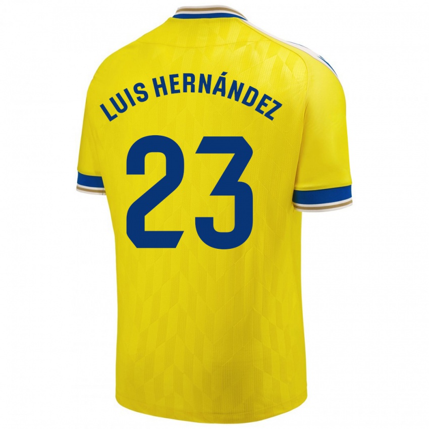 Niño Camiseta Luis Hernández #23 Amarillo 1ª Equipación 2023/24 La Camisa