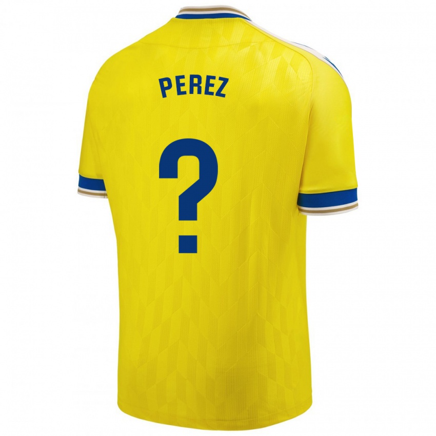 Niño Camiseta Ángel Pérez #0 Amarillo 1ª Equipación 2023/24 La Camisa