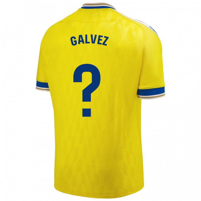 Niño Camiseta Gonzalo Gálvez #0 Amarillo 1ª Equipación 2023/24 La Camisa