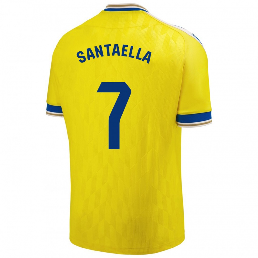 Niño Camiseta Natalia Santaella Picón #7 Amarillo 1ª Equipación 2023/24 La Camisa