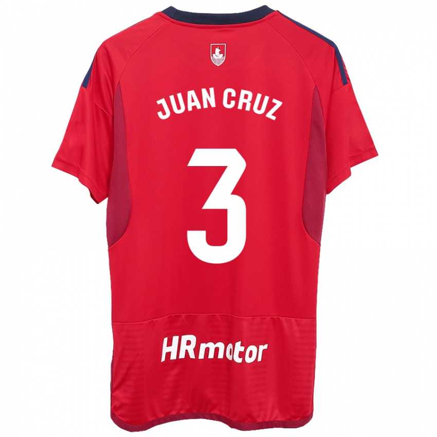 Niño Camiseta Juan Cruz #3 Rojo 1ª Equipación 2023/24 La Camisa