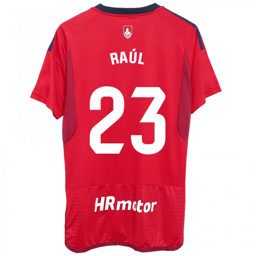 Niño Camiseta Raúl García #23 Rojo 1ª Equipación 2023/24 La Camisa