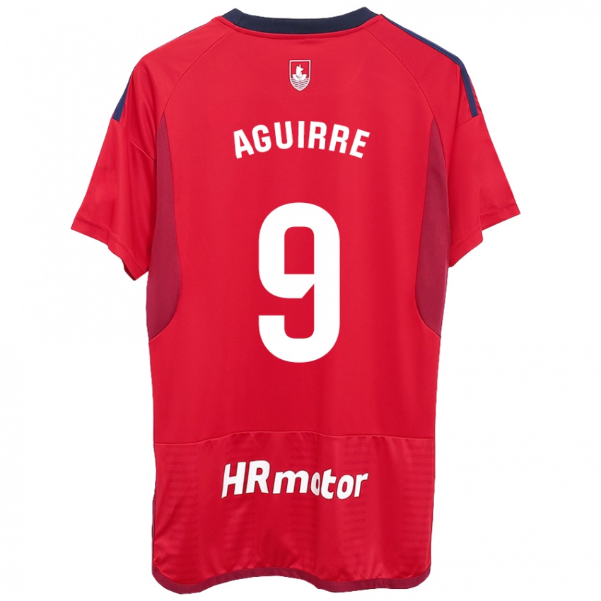 Niño Camiseta Jorge Aguirre #9 Rojo 1ª Equipación 2023/24 La Camisa