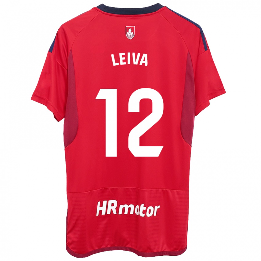 Niño Camiseta Álvaro Leiva #12 Rojo 1ª Equipación 2023/24 La Camisa
