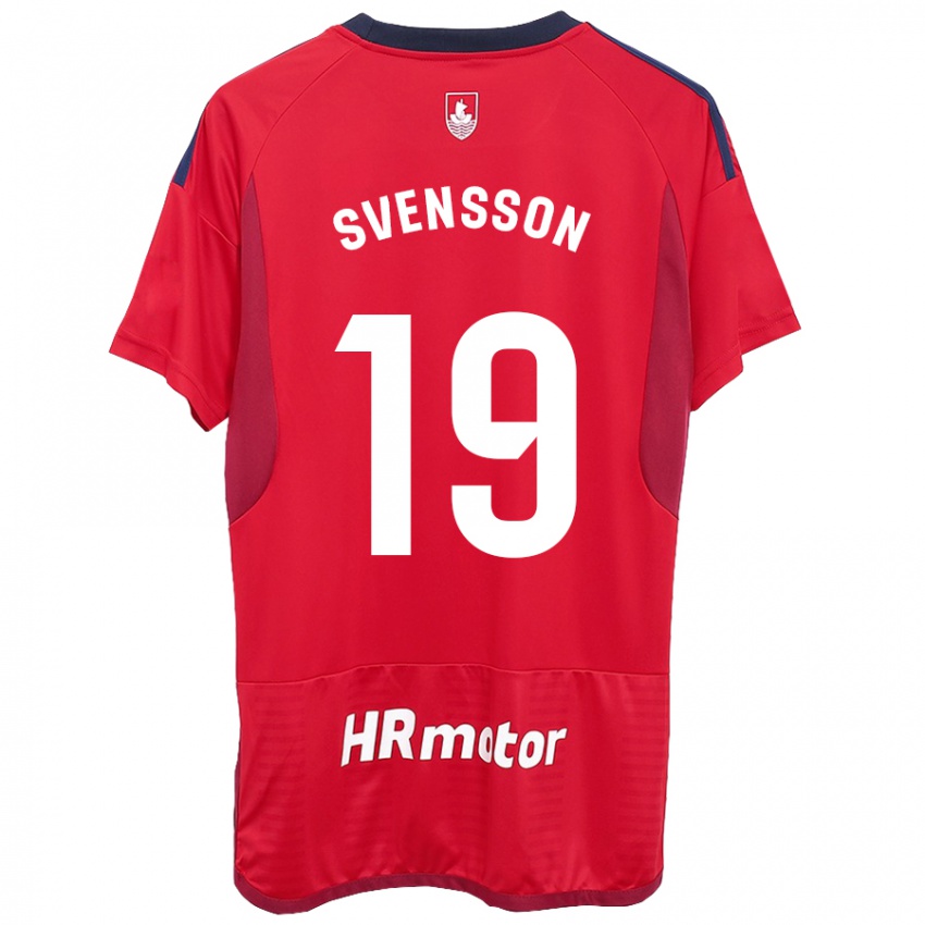 Niño Camiseta Max Svensson #19 Rojo 1ª Equipación 2023/24 La Camisa