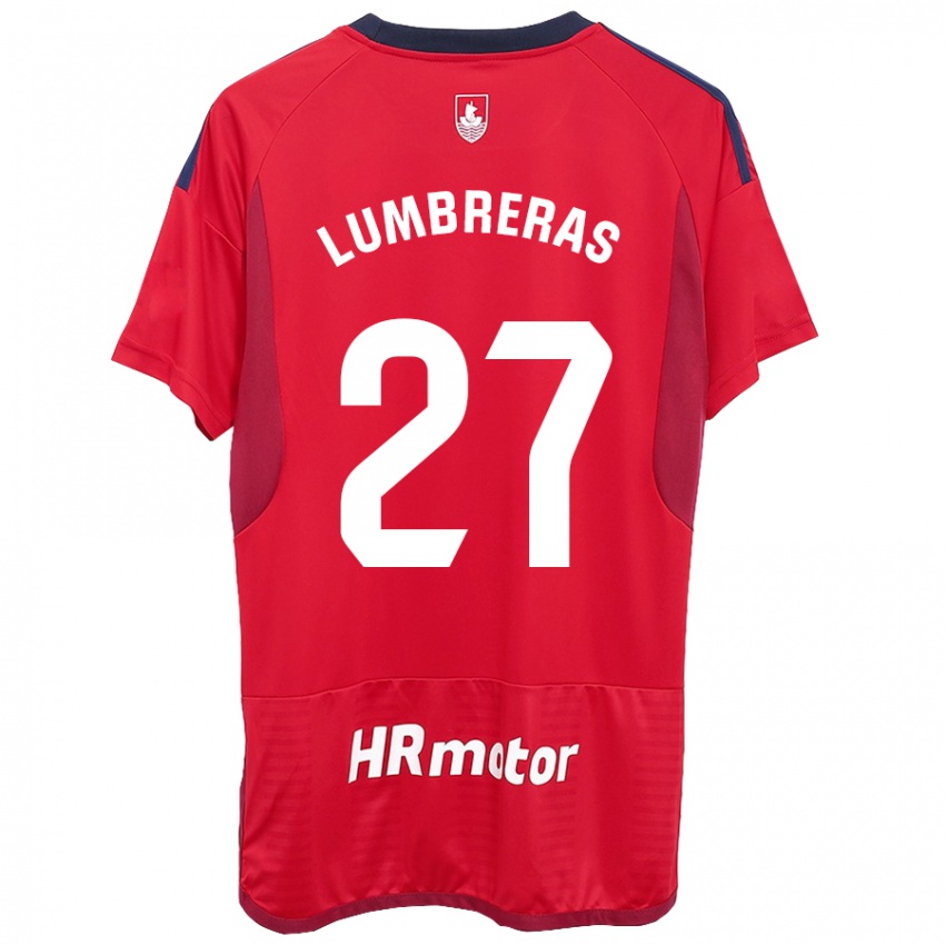 Niño Camiseta Carlos Lumbreras #27 Rojo 1ª Equipación 2023/24 La Camisa