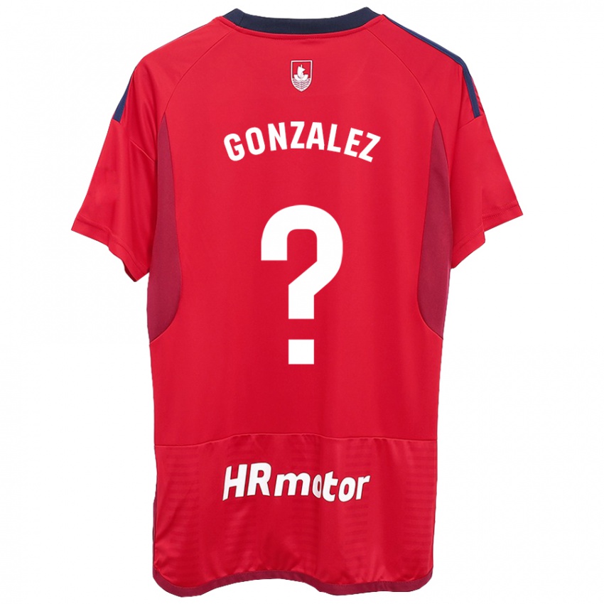 Niño Camiseta Iker González #0 Rojo 1ª Equipación 2023/24 La Camisa