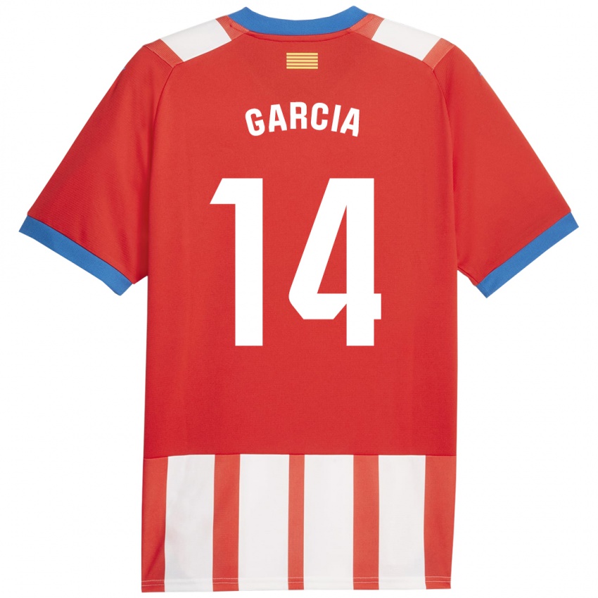 Niño Camiseta Aleix García #14 Rojo Blanco 1ª Equipación 2023/24 La Camisa