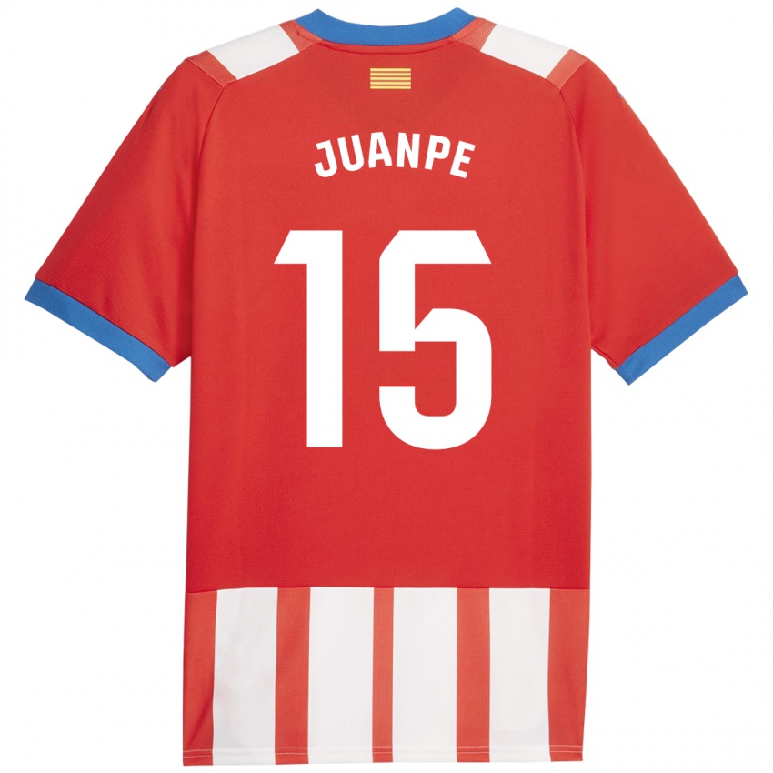 Niño Camiseta Juanpe #15 Rojo Blanco 1ª Equipación 2023/24 La Camisa