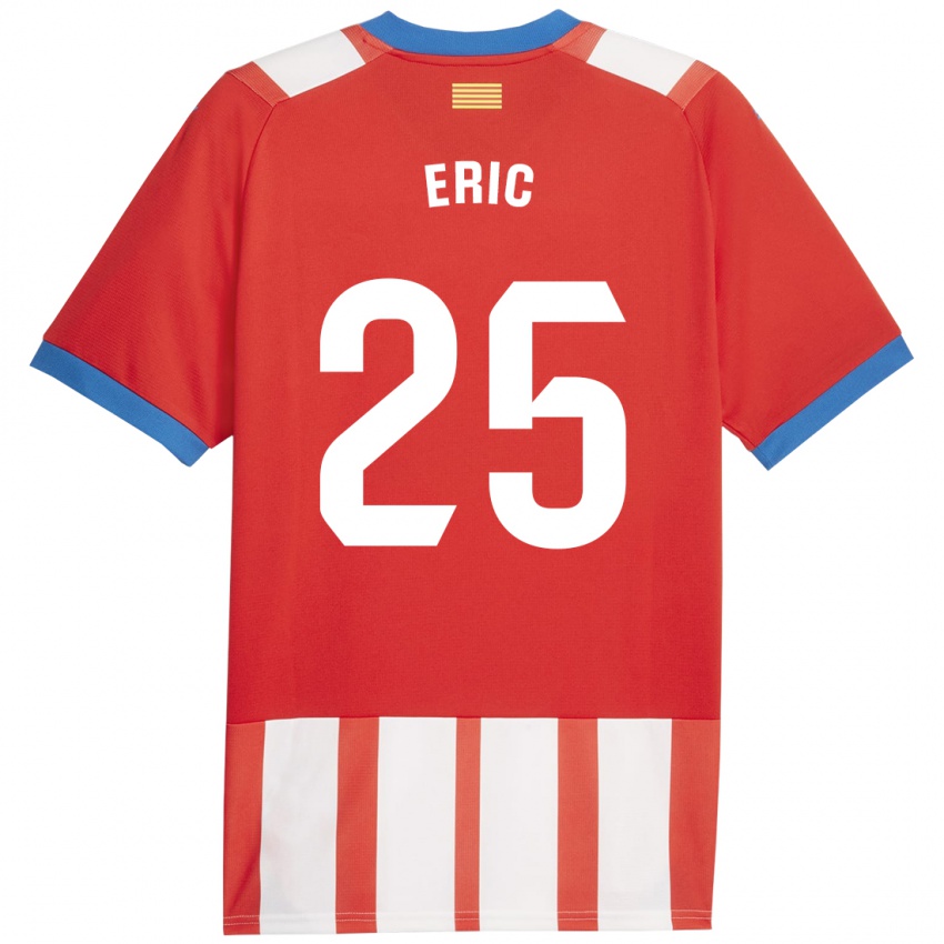 Niño Camiseta Eric Garcia #25 Rojo Blanco 1ª Equipación 2023/24 La Camisa