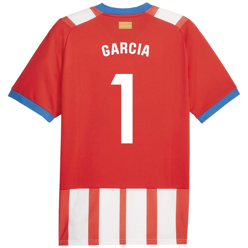 Niño Camiseta Lucas García #1 Rojo Blanco 1ª Equipación 2023/24 La Camisa