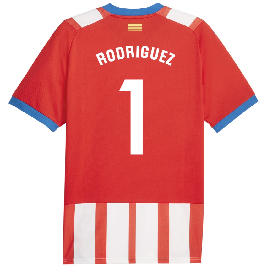 Niño Camiseta Maria Rodríguez #1 Rojo Blanco 1ª Equipación 2023/24 La Camisa