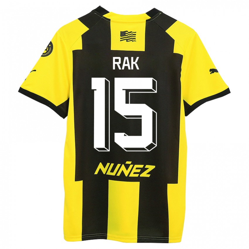 Niño Camiseta Yonatthan Rak #15 Amarillo Negro 1ª Equipación 2023/24 La Camisa