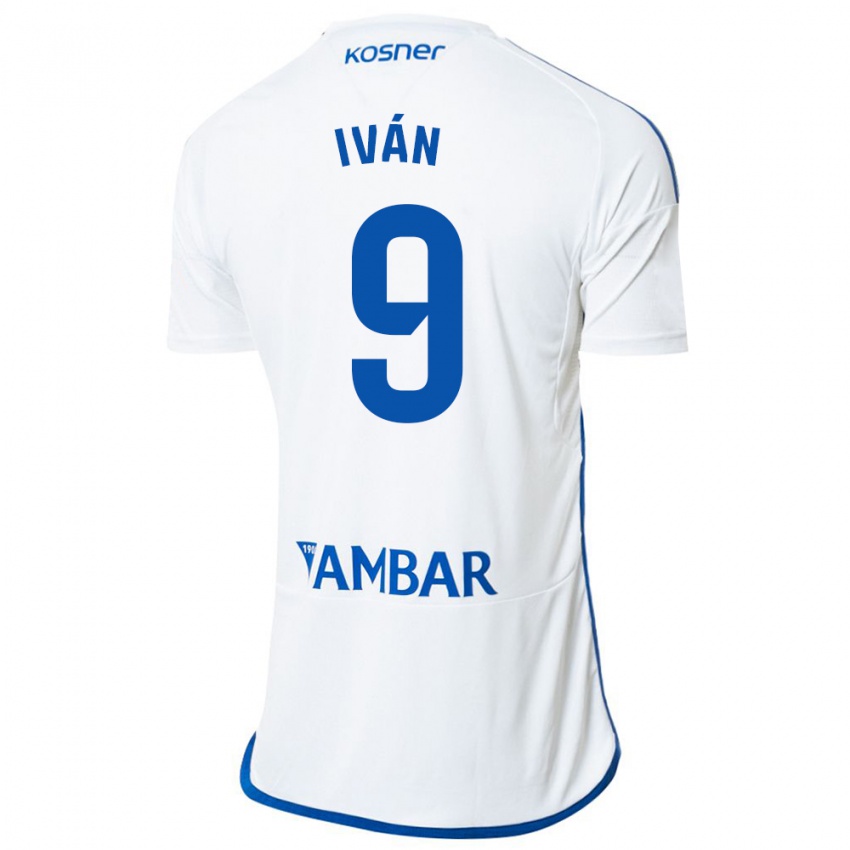 Niño Camiseta Iván Azón #9 Blanco 1ª Equipación 2023/24 La Camisa