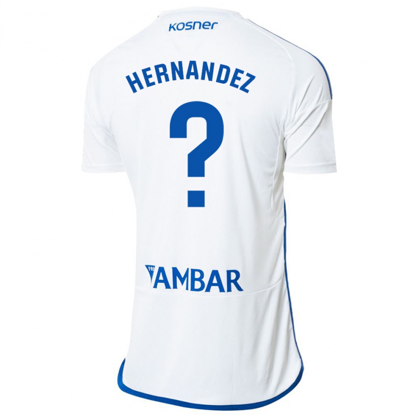 Niño Camiseta Diego Hernández #0 Blanco 1ª Equipación 2023/24 La Camisa