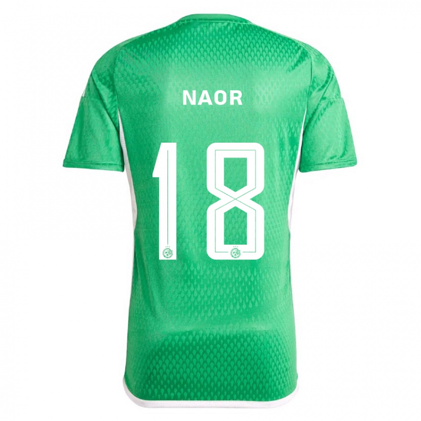 Niño Camiseta Goni Naor #18 Blanco Azul 1ª Equipación 2023/24 La Camisa