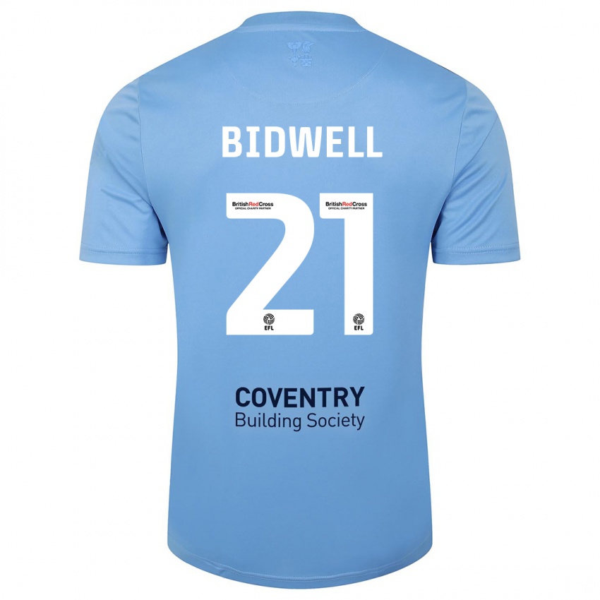 Niño Camiseta Jake Bidwell #21 Cielo Azul 1ª Equipación 2023/24 La Camisa