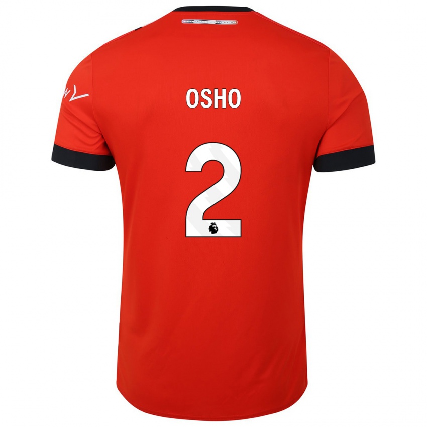 Niño Camiseta Gabriel Osho #2 Rojo 1ª Equipación 2023/24 La Camisa