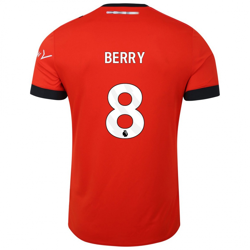 Niño Camiseta Luke Berry #8 Rojo 1ª Equipación 2023/24 La Camisa