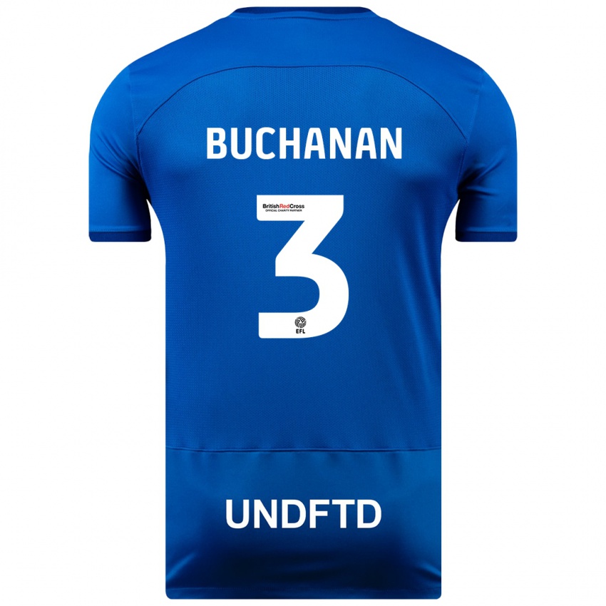 Niño Camiseta Lee Buchanan #3 Azul 1ª Equipación 2023/24 La Camisa