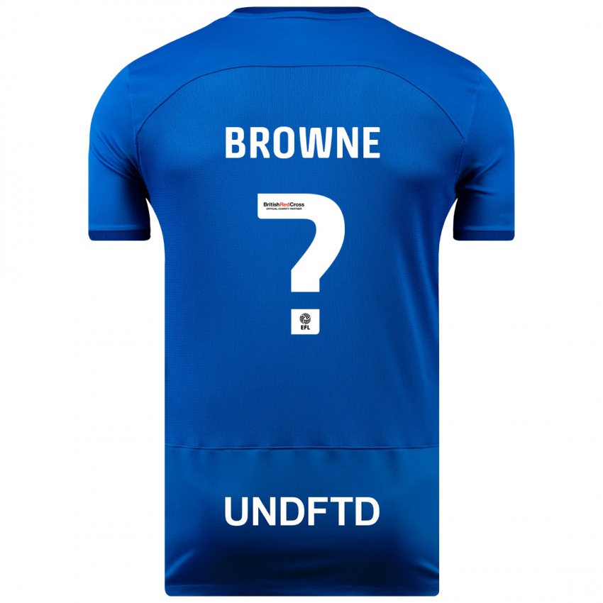 Niño Camiseta Rico Browne #0 Azul 1ª Equipación 2023/24 La Camisa