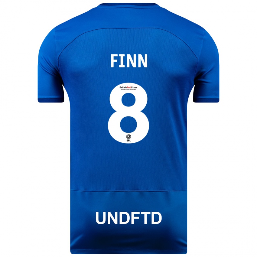 Niño Camiseta Jamie Finn #8 Azul 1ª Equipación 2023/24 La Camisa