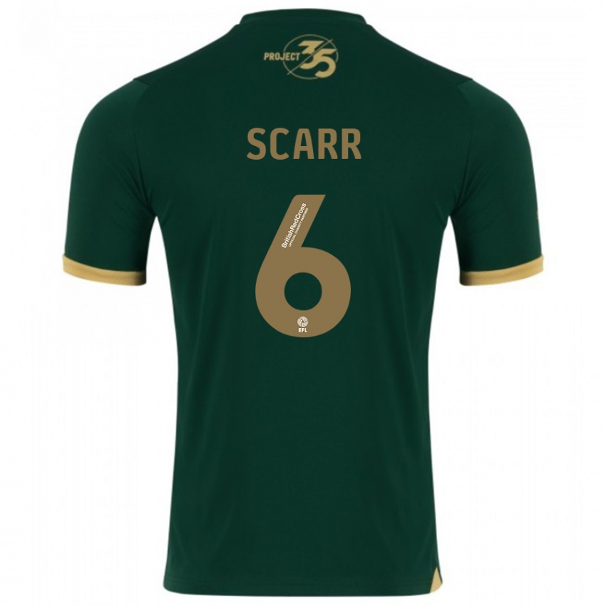 Niño Camiseta Dan Scarr #6 Verde 1ª Equipación 2023/24 La Camisa
