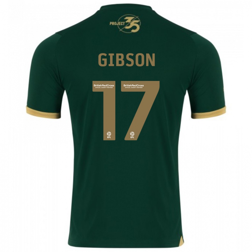 Niño Camiseta Lewis Gibson #17 Verde 1ª Equipación 2023/24 La Camisa