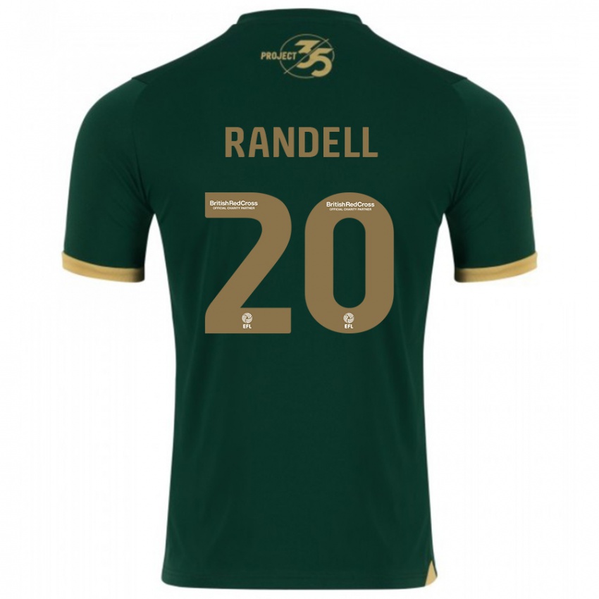 Niño Camiseta Adam Randell #20 Verde 1ª Equipación 2023/24 La Camisa