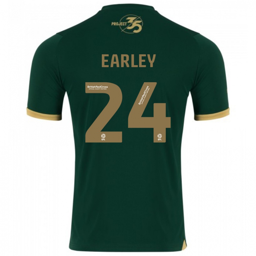 Niño Camiseta Saxon Earley #24 Verde 1ª Equipación 2023/24 La Camisa